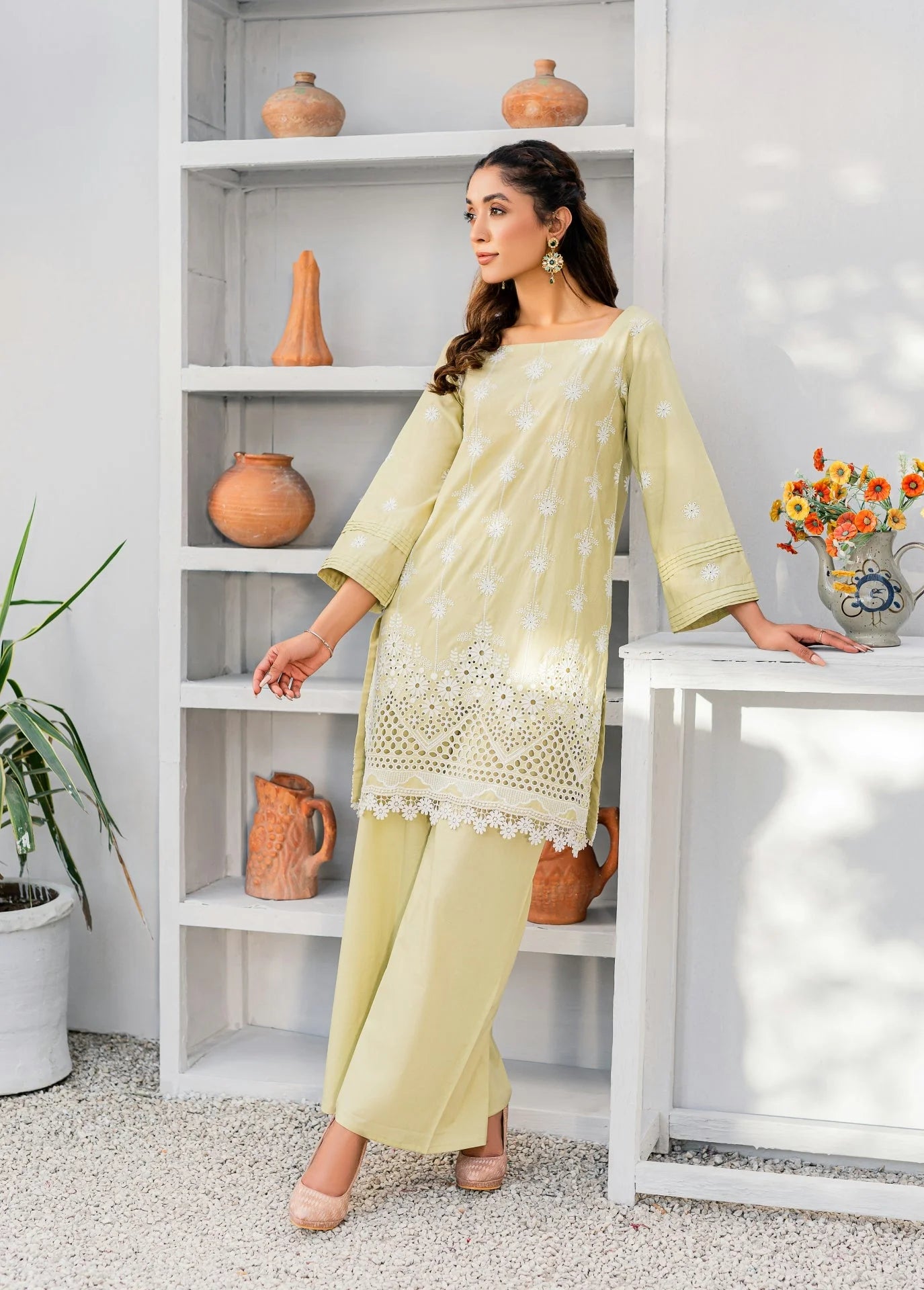 Fleur co-ord set (green)