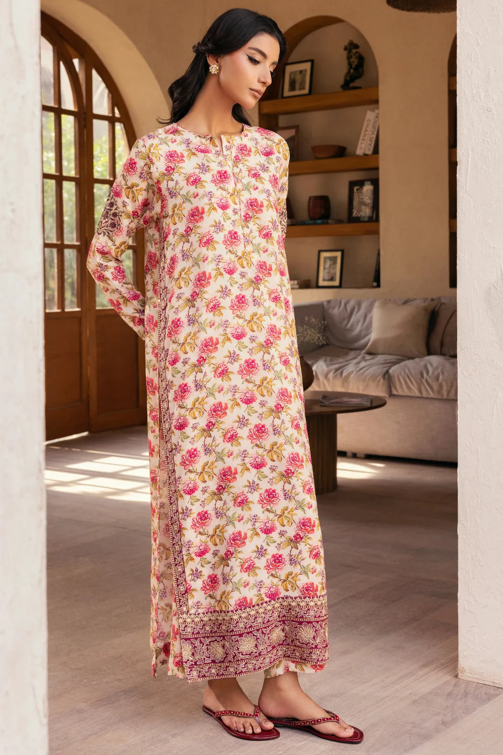 Shabnam - 2 Piece - Raw Silk(Shirt/Trouser) - Stitched - Ghonche Official