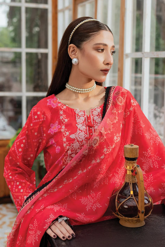 Gulaab - 3 Piece - Embroidered Lawn
