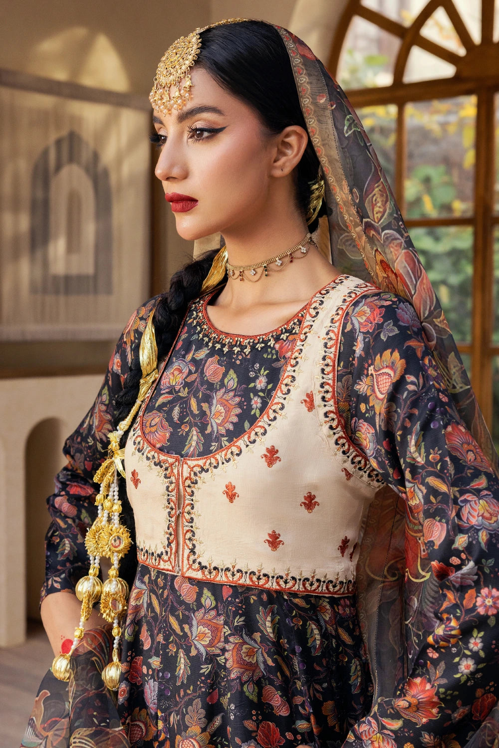 Parizad - 2 Piece - Raw Silk(Peshwas including qoti/Dupatta) - Stitched - Ghonche Official