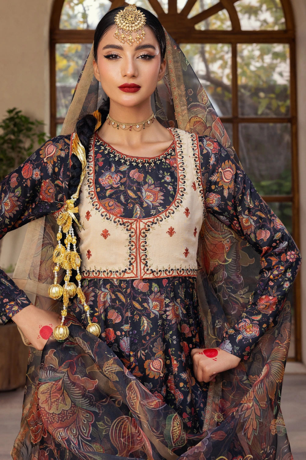 Parizad - 2 Piece - Raw Silk(Peshwas including qoti/Dupatta) - Stitched - Ghonche Official