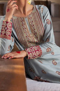 Zebunissa - 2 Piece - Raw Silk(Shirt/Garara) - Stitched - Ghonche Official